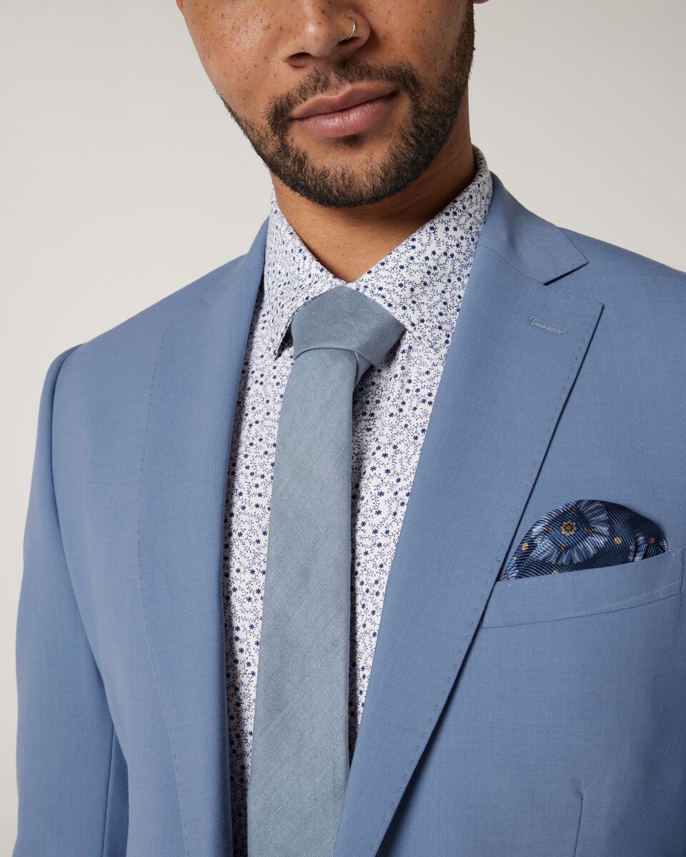 Slim Stretch Wool Blend Tailored Jacket